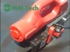 MM-Tech SWT-NS800 geomembrane welder welds geomembrane at construction site