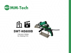 SWT-NS600B extrusion welding machine in action! easy to handle thick geomembrane welding