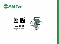 CX-300S geomembrane welding machine at the construction site