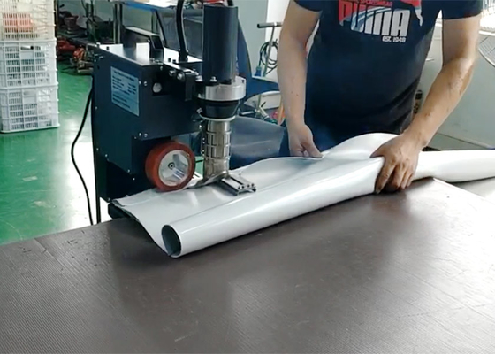 SWT-PAU Table Type Hot Air Welding Machine Pole Pocket Welding With Rope