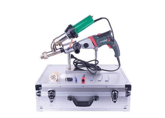 1300W Extrusion Welding Machine , Double Heating Hot Air Plastic Welder