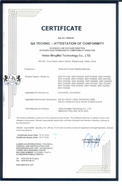china Hebei Mingmai Technology Co.,Ltd certification