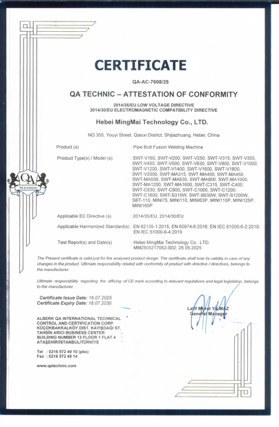 China Hebei Boda Plastic Technology Co., Ltd. certification