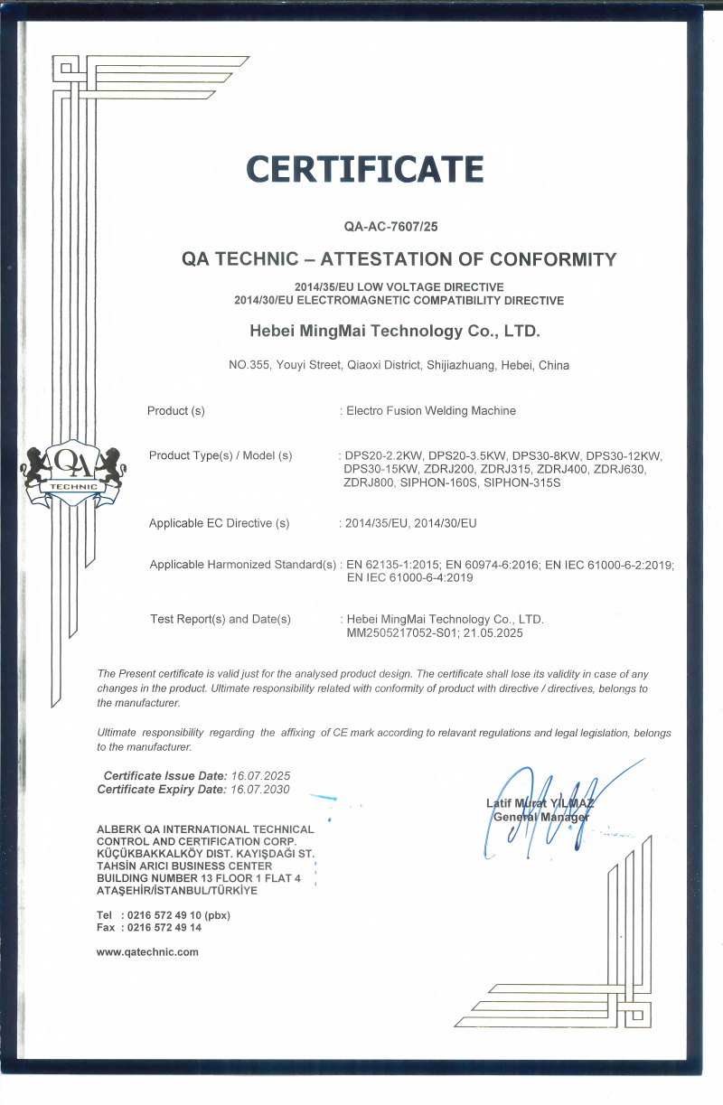 China Hebei Boda Plastic Technology Co., Ltd. Certification