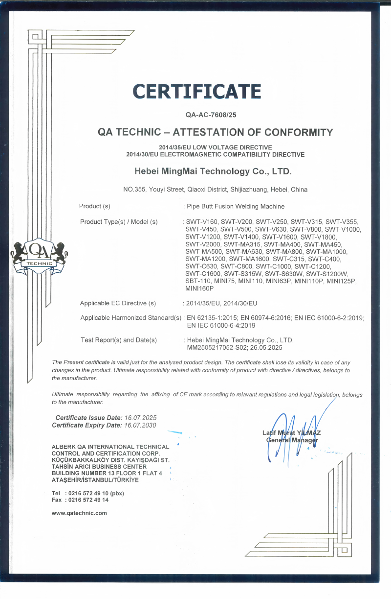 China Hebei Boda Plastic Technology Co., Ltd. Certification